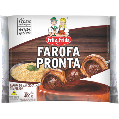 Farofa pronta fritz & frida 400g tempera