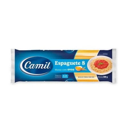Macarrão C/Ovos Espaguete 8 Camil 500g