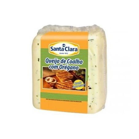 Queijo santa clara coalho c/oregano pedacos kg