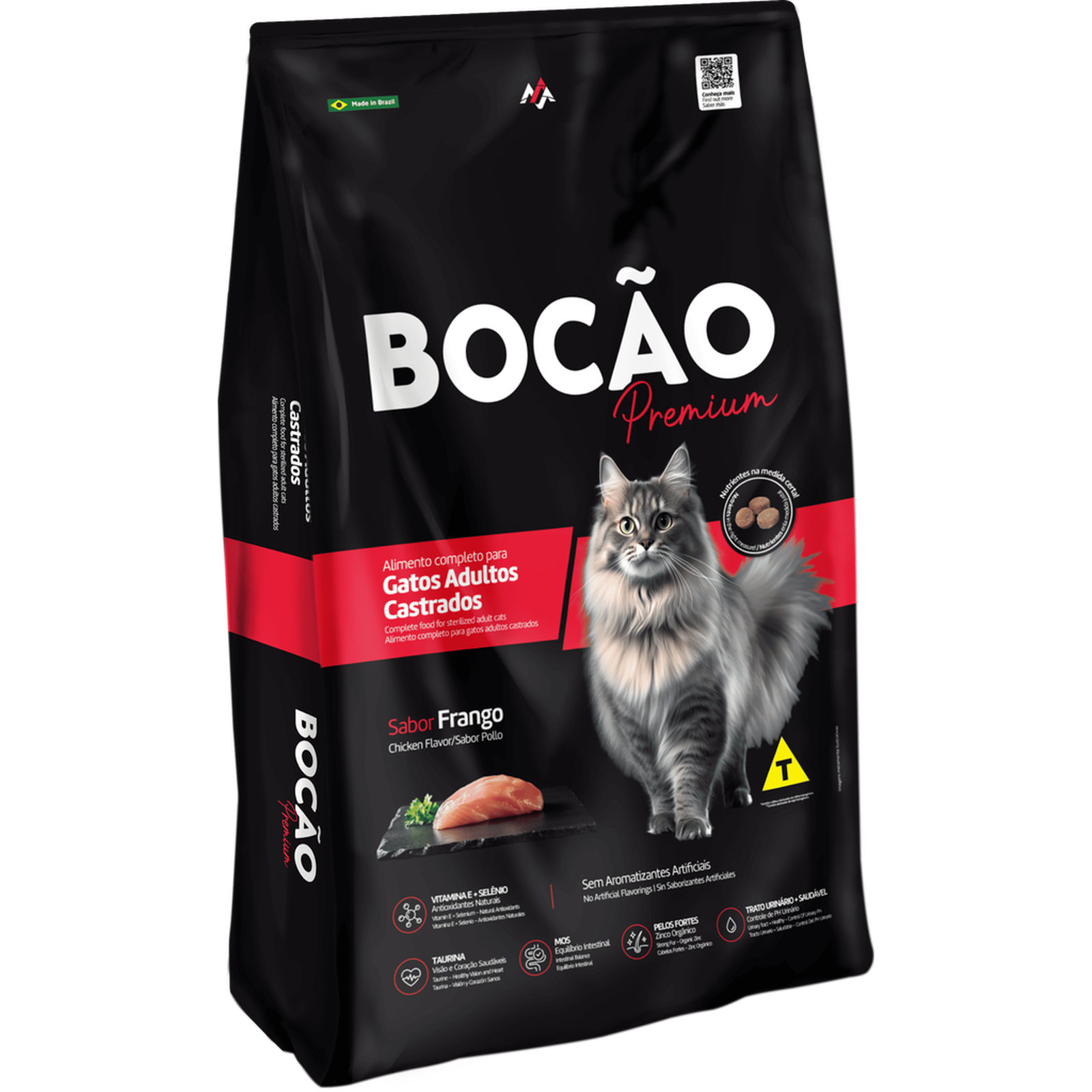 Ração Bocão Premium Gatos Castrados 3Kg