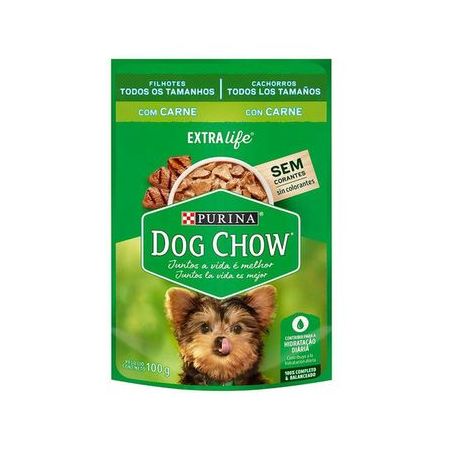 Ração Dog Chow Filhotes Carne 100G