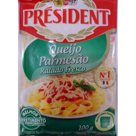 QUEIJO RALADO FRESCO PRESIDENT 100G PARMESAO