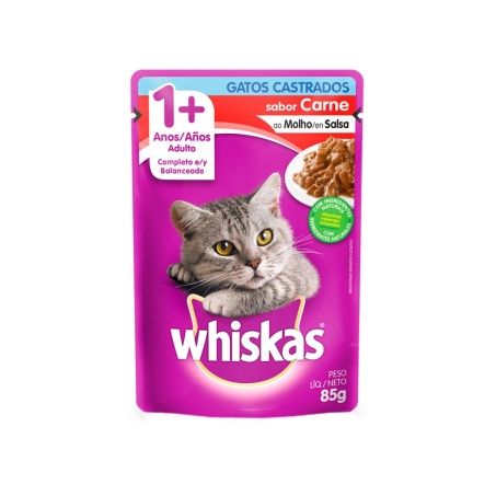 Alimento Para Gatos Whiskas Carne 1+ Sachê 85G