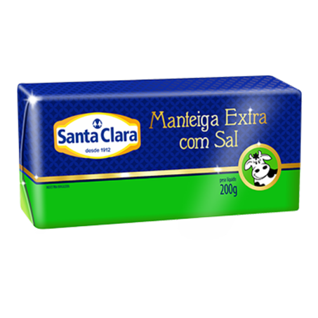Manteiga tablete santa clara c/sal 200g