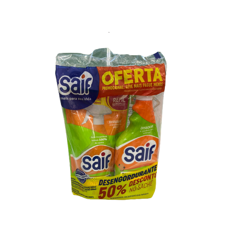 DESENGORDURANTE GATILHO SAIF 550 ML+SACHE 500 ML  