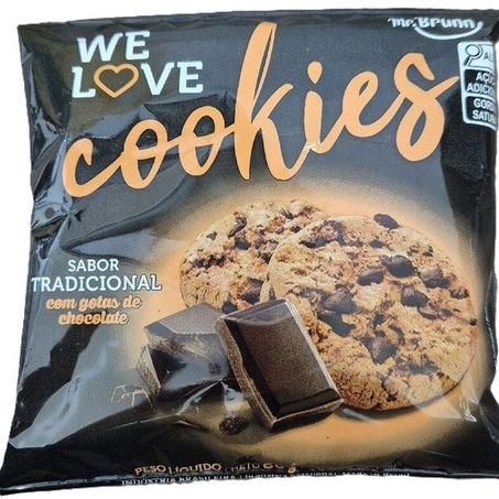 Cookies Mr Brunn Tradicional Com Gotas De Chocolate Pacote 60g 
 