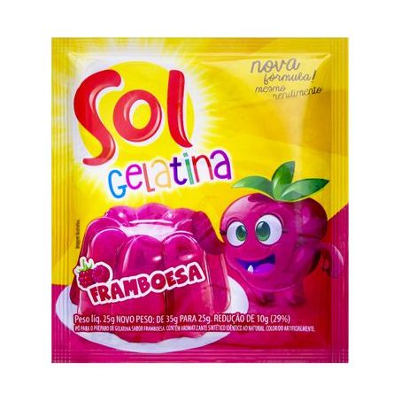 GELATINA SOL FRAMBOESA 25G