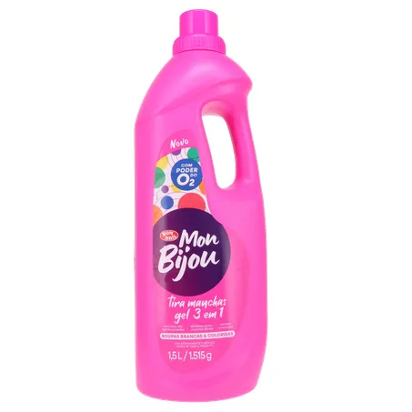 Tira manchas em gel mon bijou 3em1 roupa