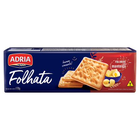 BISC.CREAM CRACKER FOLHATA ADRIA 170G