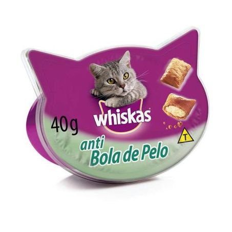 Petisco gatos anti bola de pelo whiskas 40g