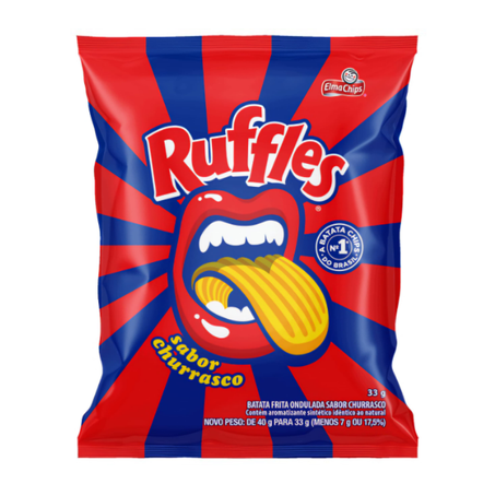 SALGADINHO ELMA CHIPS RUFFLES 33G