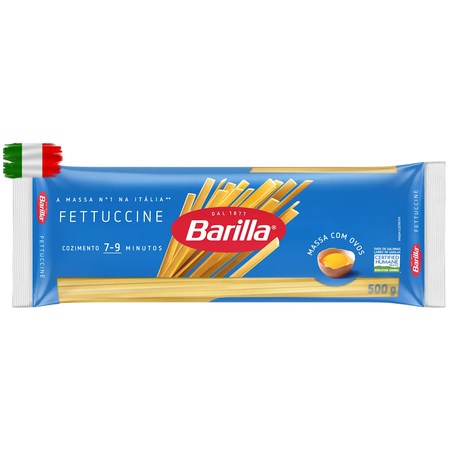 MASSA BARILLA C/OVOS FETTUCCINE 500G