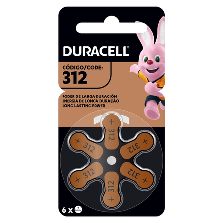 PILHA DURACELL DA 312 PR41 AP. AUDITIVO 