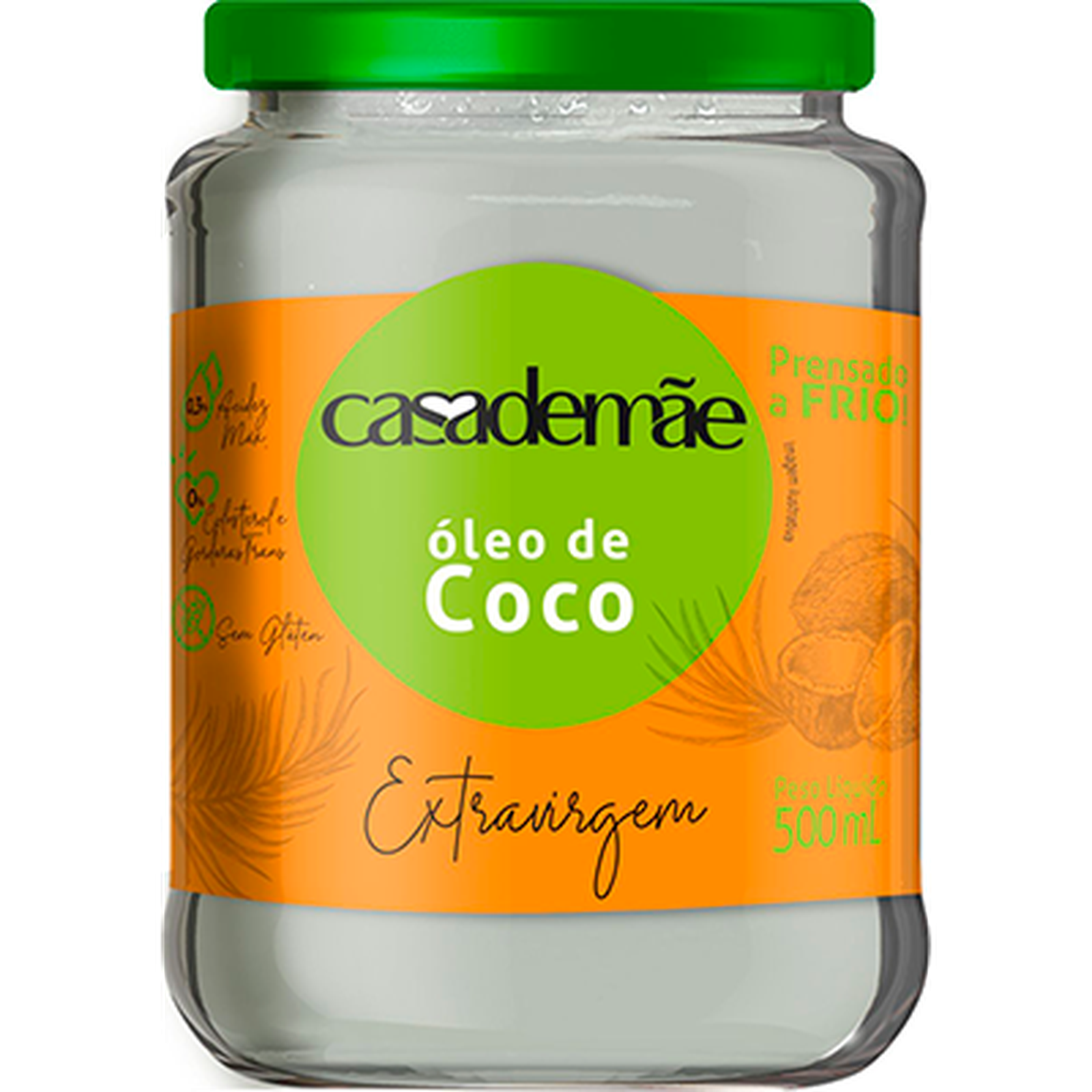 Óleo de Coco Casa de Mãe Extra Virgem 500ml | Supermercados Tozetto