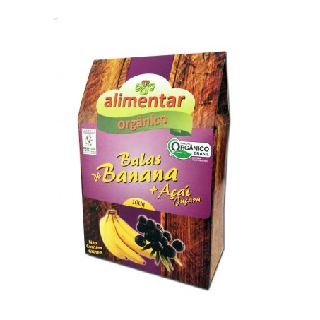 BALA ALIMENTAR 100G BANANA/ACAI S/ACUCAR