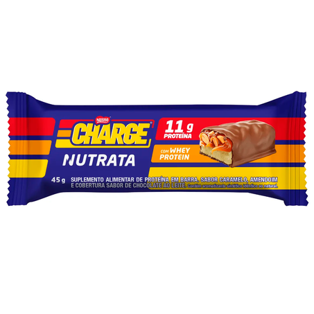 BARRA DE PROTEINA CHARGE COM WHEY PROTEIN 45G NUTRATA