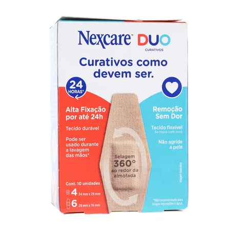 Curativo nexcare duo tamanhos diferentes caixa c-10unid 360-35