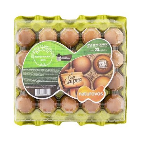 Ovos naturovos caipira bdj c 20un