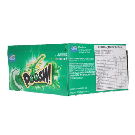 Chicle de Bola Poosh com Recheio de Hortelã Caixa 200gr 360-14