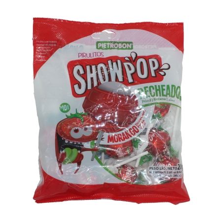 Pietrobon-pirulito showpop 200g morango