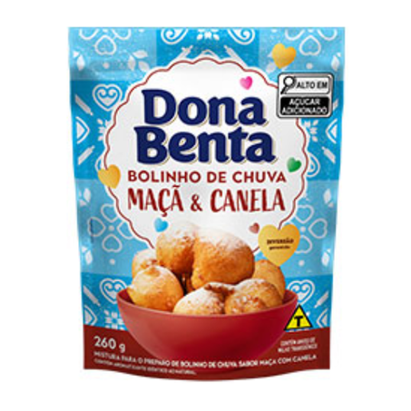 Mistura Bolinho De Chuva Dona Benta Maça Canela 260g