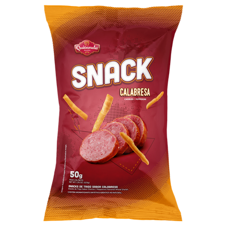 Snacks quitanda 50g sabor calabresa