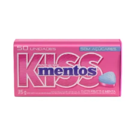 Bala mentos kiss tutti frutie menta 35g