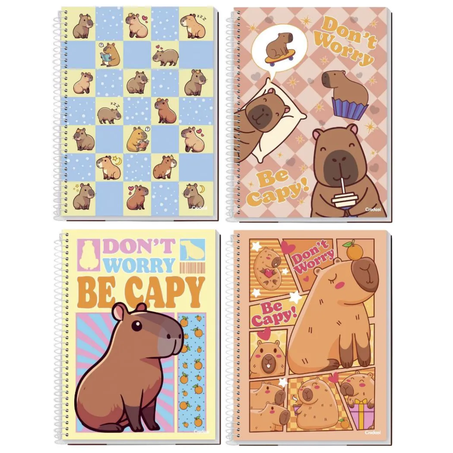 Caderno credeal grande capa dura 80 folhas be capy espiral
