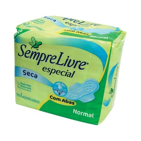 Absorvente Sempre Livre adapt suave com abas 8 unidades