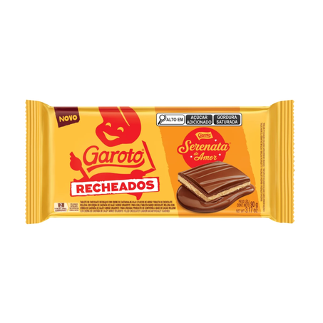 BARRA DE CHOCOLATE RECHEADO GAROTO SERENATA DE AMOR STICK 90G