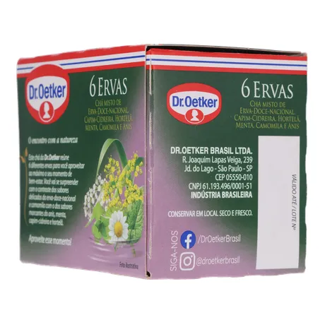Cha Dr Oetker 6 Ervas C/10 Sachês 360-24