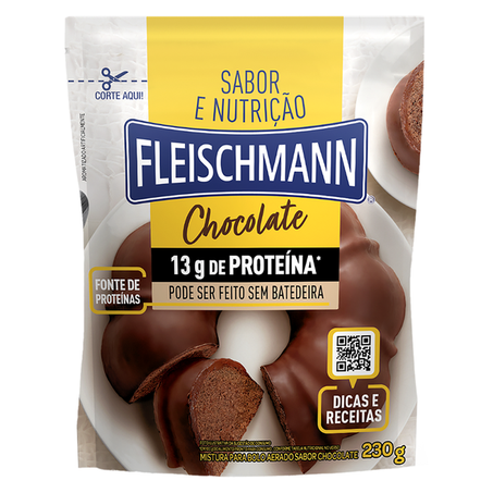 Mistura bolo choc proteína fleischmann 230g