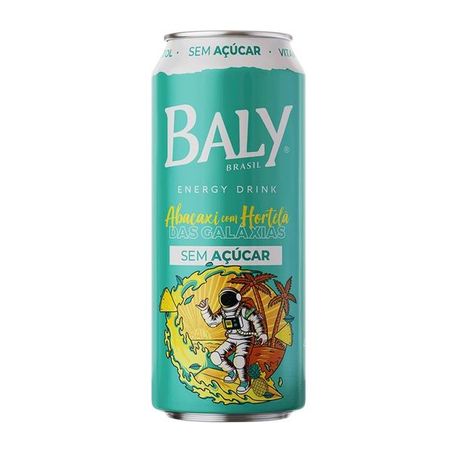 Energético Baly abacaxi e hortelã sem açúcar 473ml