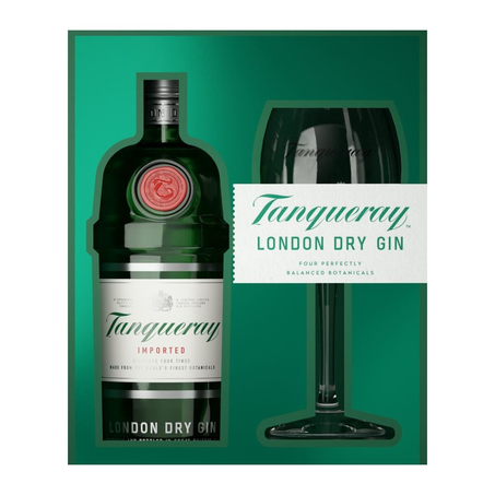 Kit Taça e Gin London Dry Tanqueray 750Ml