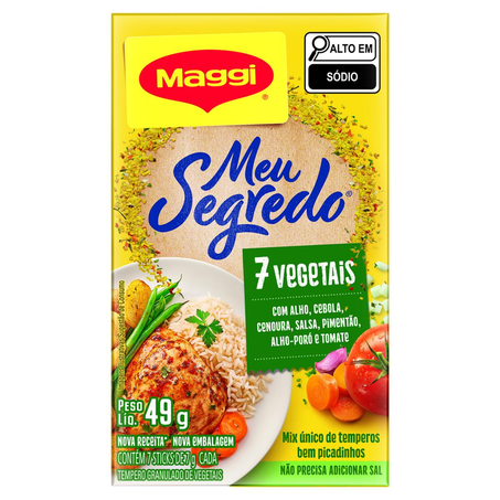 Tempero Maggi 49g - Meu Segredo - 7 Vegetais