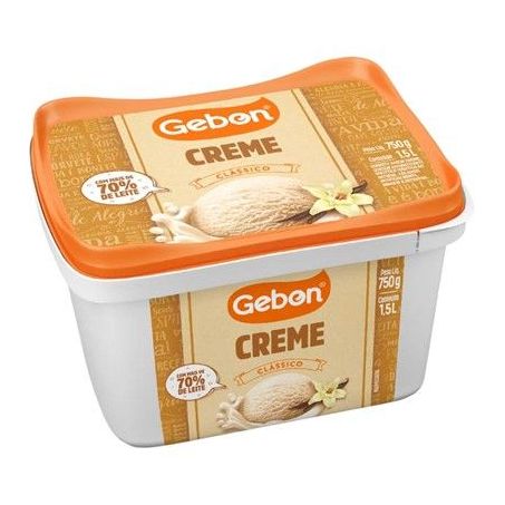 Sorvete gebon 1,5l creme