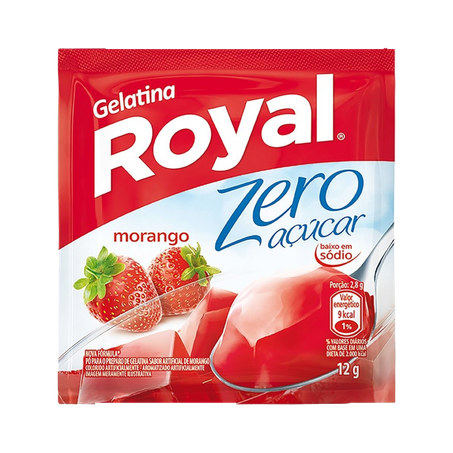 Gelatina Pó Royal Zero Açúcar Morango Ev 12 G