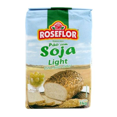 Mistura para pão roseflor 1kg light soja