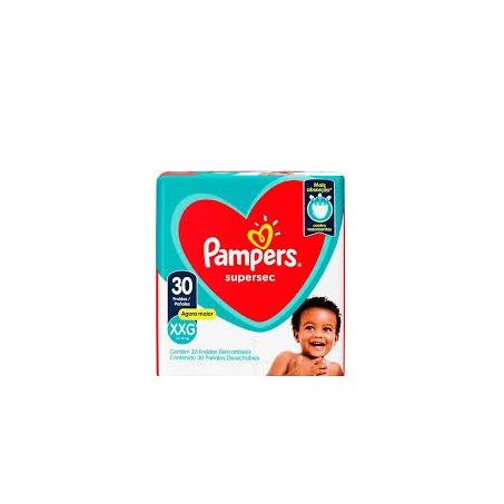Fralda descartável pampers supersec xxg c/30