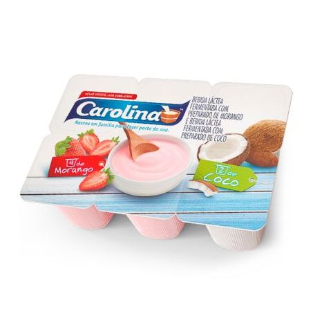 Bebida Láctea Carolina Morango e Coco 360g