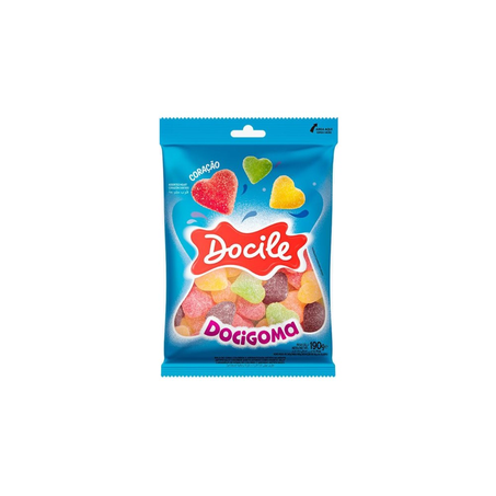 Bala de Goma Docile Docigoma Coração Sortido Pacote 240G