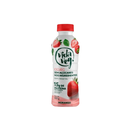 Iog vida veg morango s/acucar 15g prot 500g