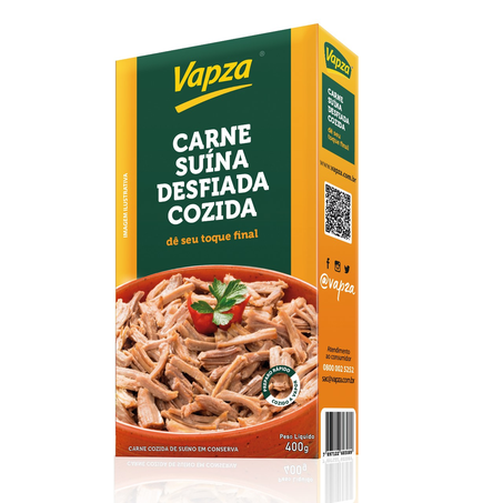 Carne Suína Cozida e Desfiada Vapza 400G