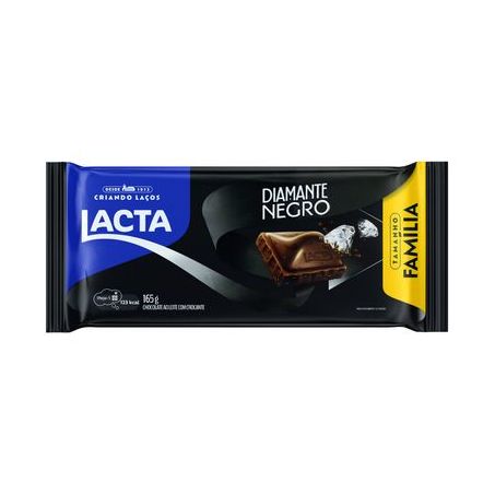 Chocolate Barra Lacta Diamante Negro Embalagem 165G