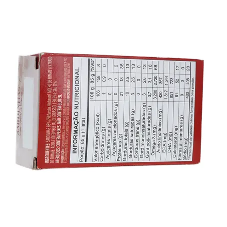 SARDINHA IMPORTADA MARROQUINA SAFI EM MOLHO DE TOMATE CAIXA 125G 360-15