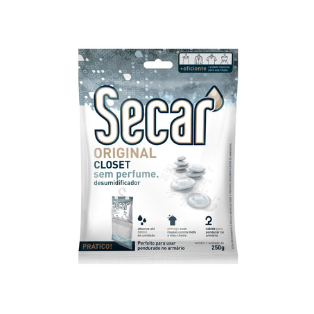 Desumidificador Secar Closet Sem Perfume Sachê 250G