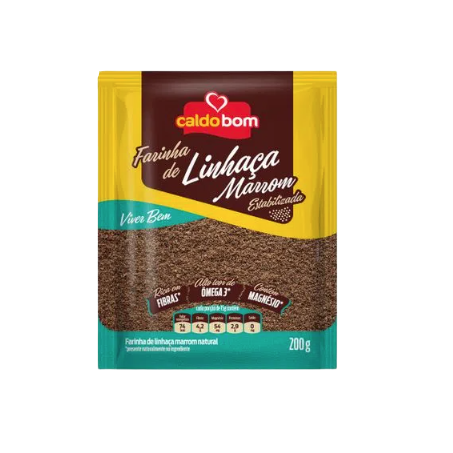 Farinha De Linhaça Caldo Bom Marrom Natural Pacote 200g 
 