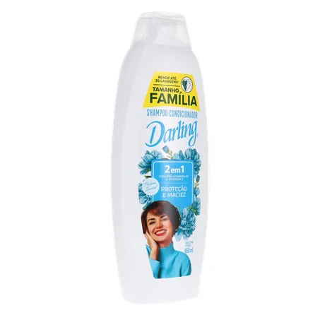 Shampoo 2 em 1 Original Darling Frasco 650ml Tamanho Família 360-33