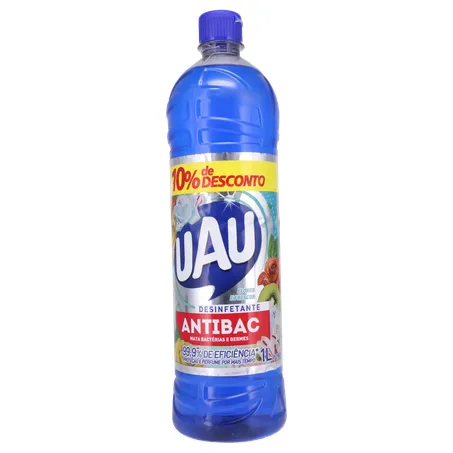 DESINFETANTE UAU ANTIBAC FLORES E FRESCOR 10% DESCONTO 1L 360-1