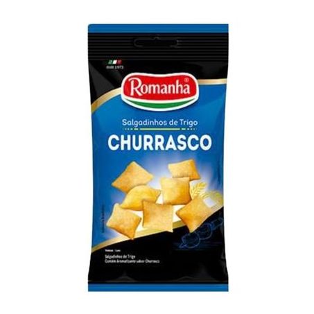 Salgadinhos de trigo romanha sabor churrasco 38g